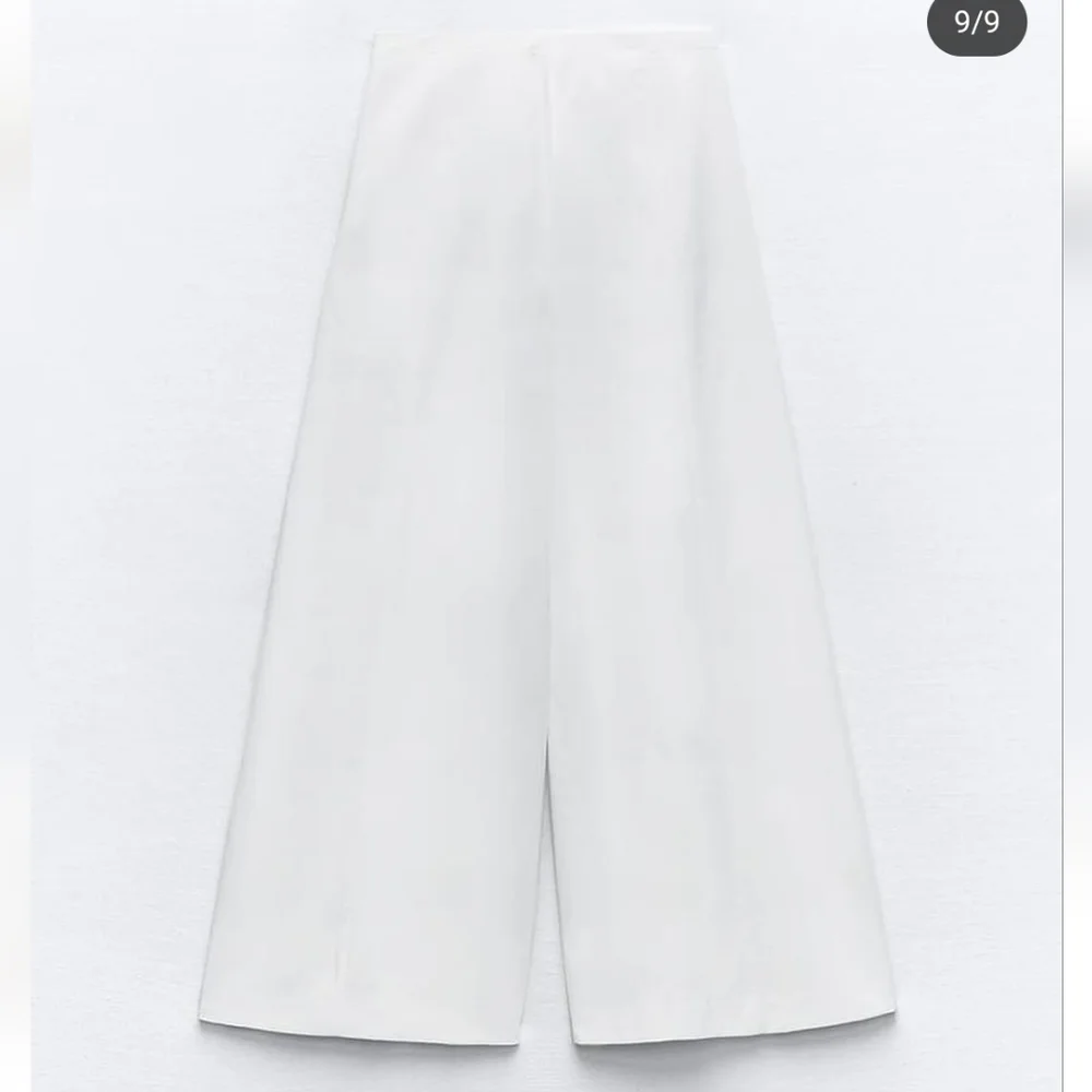 Zara Palazzo Wide White Pants
